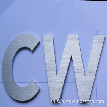 Flat Cut Painting/Brushed/Electroplate Aluminum Metal Letters